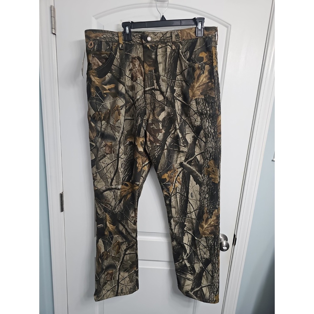 Wrangler Rugged Wear Camo Realtree Hardwoods HD Jeans Pants Size 40 X 32 Hunting
